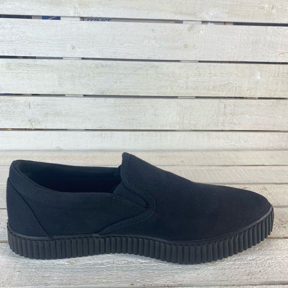 T.U.K. Black Twill Pointed EZ Creeper Slip-on A9487 Men’s Size 8 and Women’s 8.5 - Picture 3 of 9